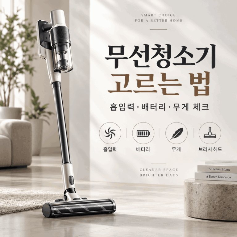 무선청소기 고르는 법