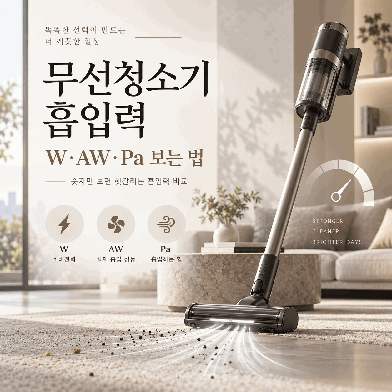 무선청소기 흡입력